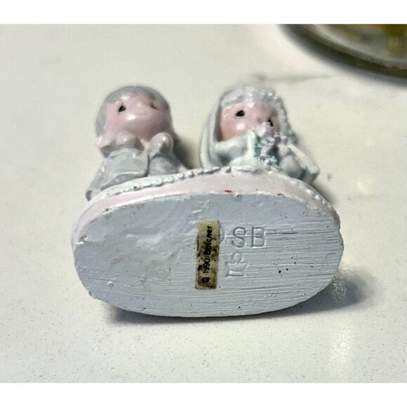 1990 Precious Moments figurine The Lord bless and Keep You Wedding Cake Topper - Picture 5 of 7
